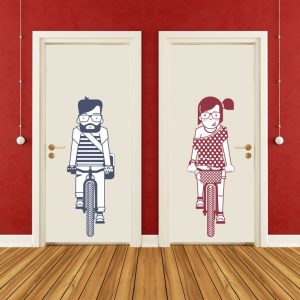 Porta Ciclista Banheiro