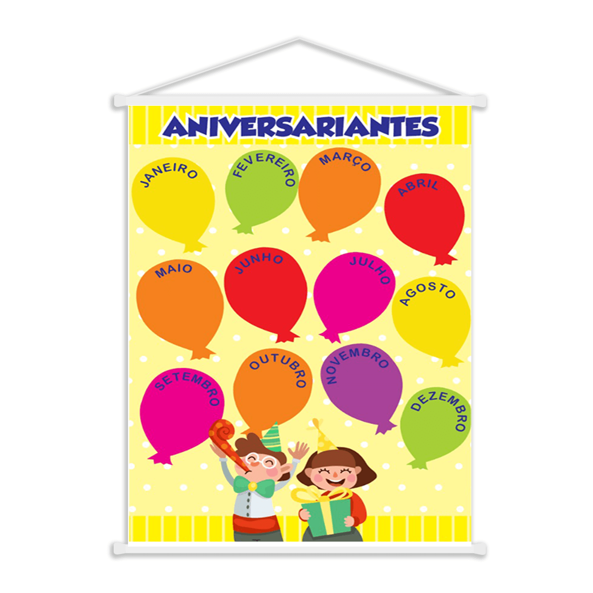 Banner Para Sala de Aula Aniversariantes do Mês
