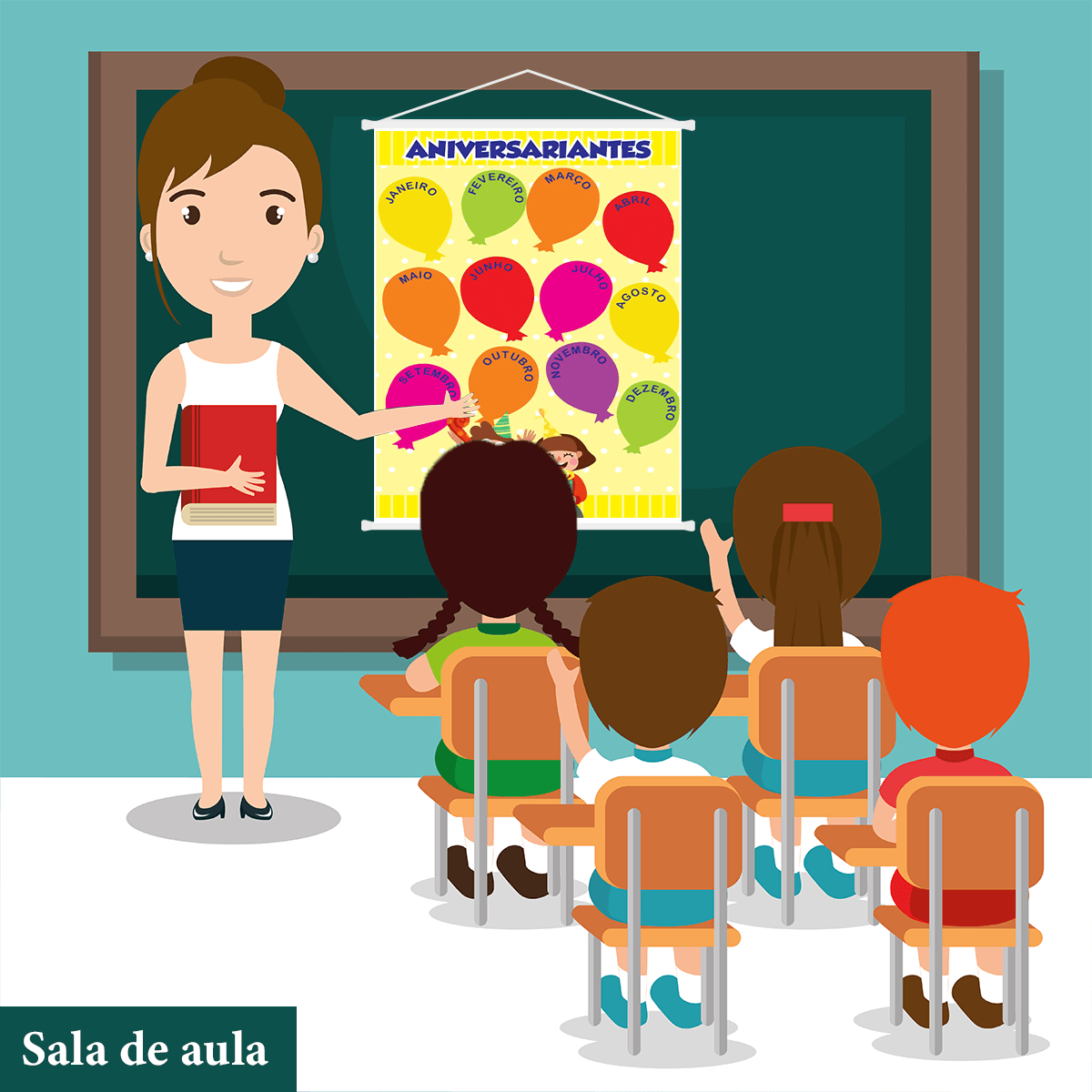 Banner Para Sala de Aula Aniversariantes do Mês - Imagem 2