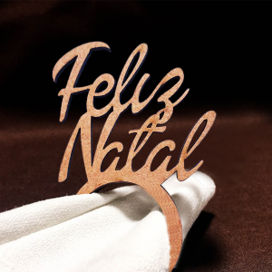 12 Porta Guardanapo Natal de MDF Mesa Posta Decoração Feliz Natal