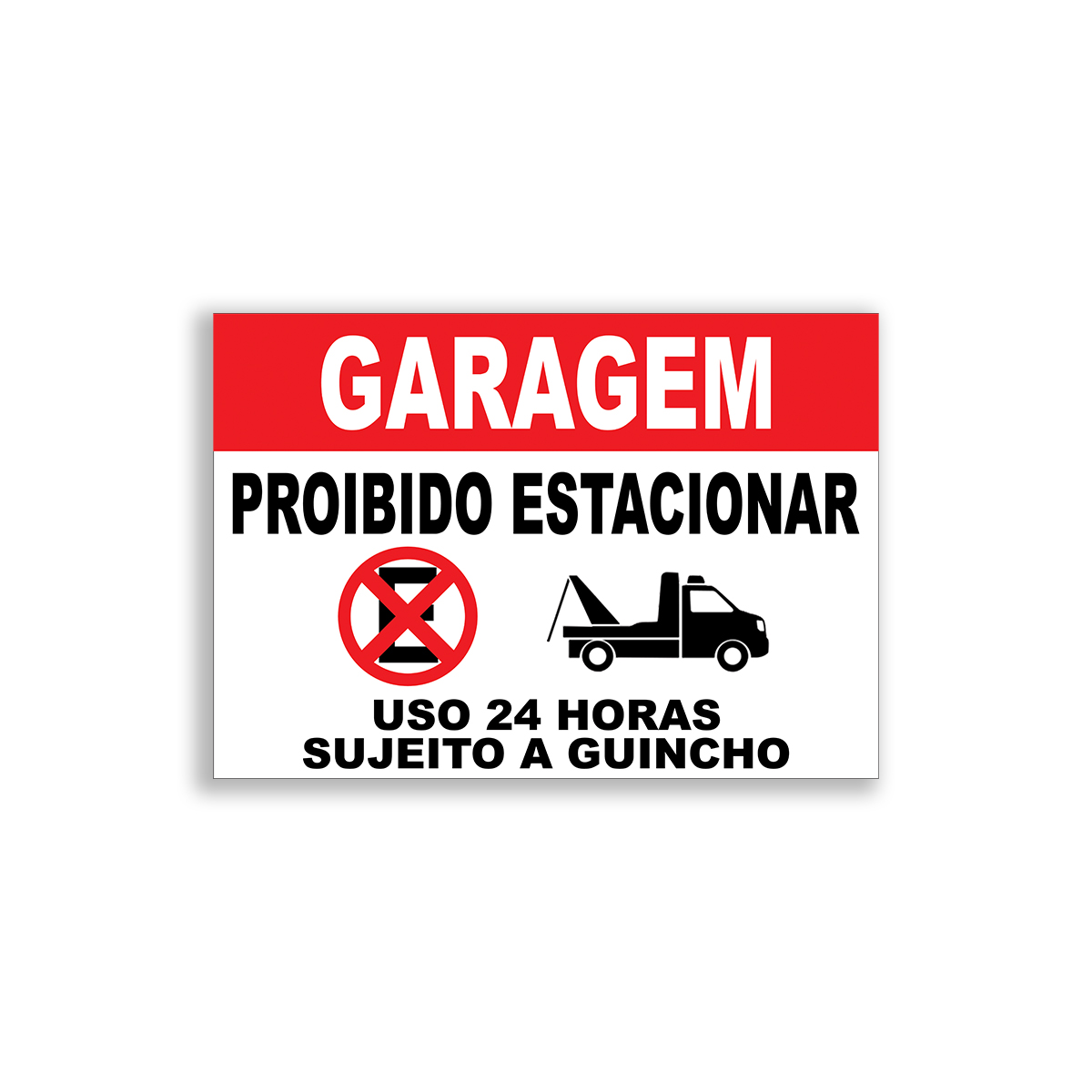 Placa de Sinalização em PVC Informativa para Garagem