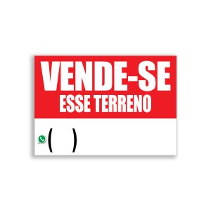 Placa de Sinalização em PVC Vende-se esse Terreno