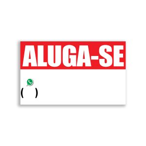 Placa de Sinalização em PVC para Locação de Imóveis Aluga-se